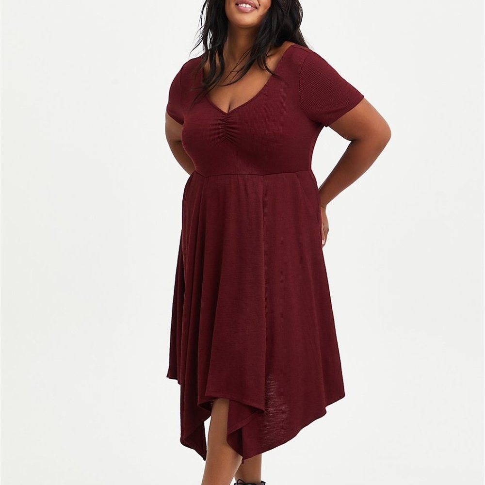 NWT Torrid Midi Skater Dress w/Strappy Back